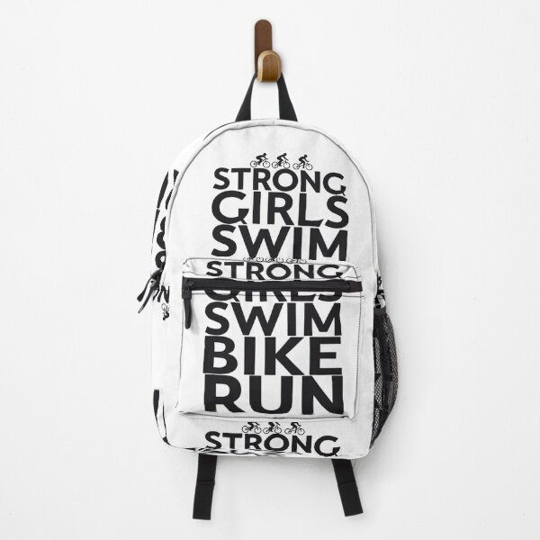 Item preview, "Strong Girls Swim. Bike. Run." – Empowering Triathlon Sticker designed and sold by Triathlongram.