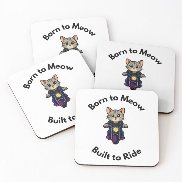 Item preview, Born to Meow – Built to Ride designed and sold by Biken_Official.