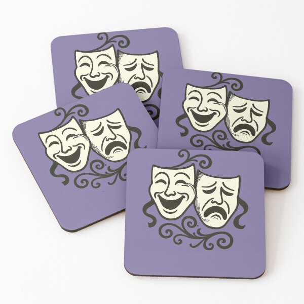 Item preview, Classic Drama Masks Swirl Design designed and sold by FrictionMaxxing.