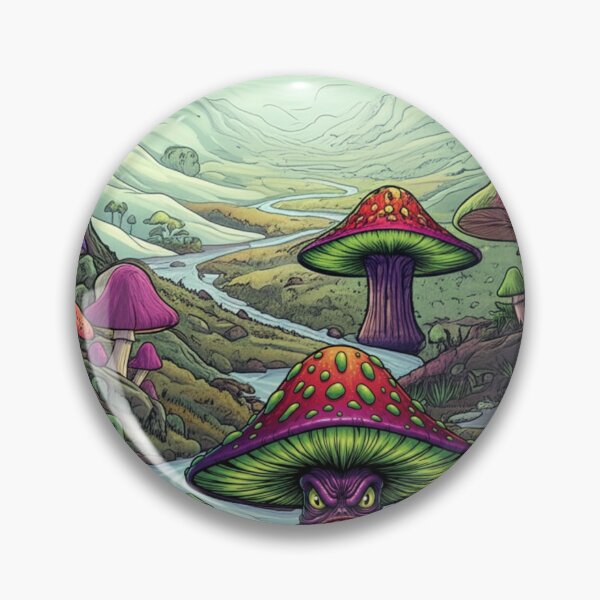 Item preview, Terranova Devourer Mushroom: Monstrous Carnivorous Plant - Vibrant Comic Art | Psychedelic designed and sold by InspireHaven.
