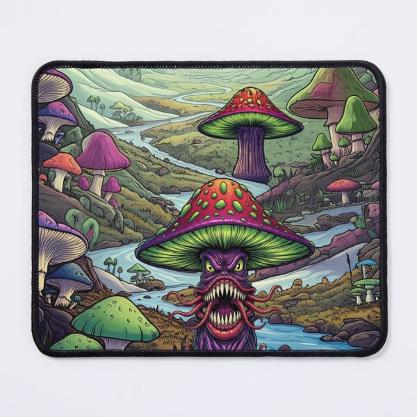 Item preview, Terranova Devourer Mushroom: Monstrous Carnivorous Plant - Vibrant Comic Art | Psychedelic designed and sold by InspireHaven.
