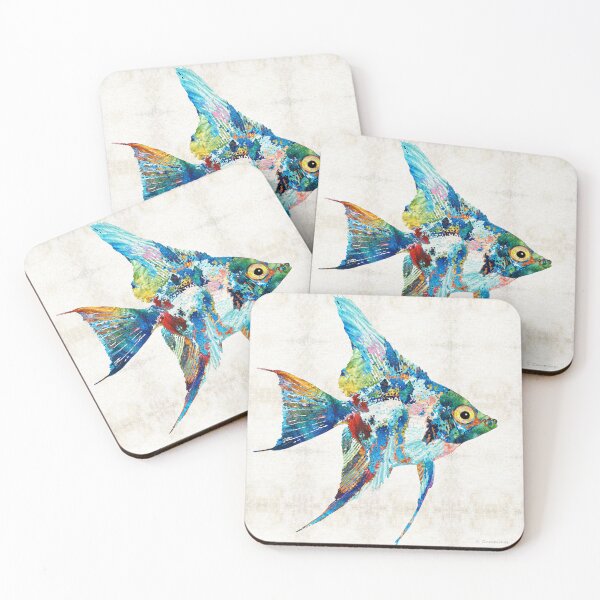 Item preview, Pez ángel colorido, pez tropical designed and sold by Sharon Cummings Art.