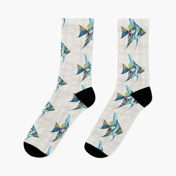 Item preview, Colorful Angelfish Tropical Fish designed and sold by Sharon Cummings Art.