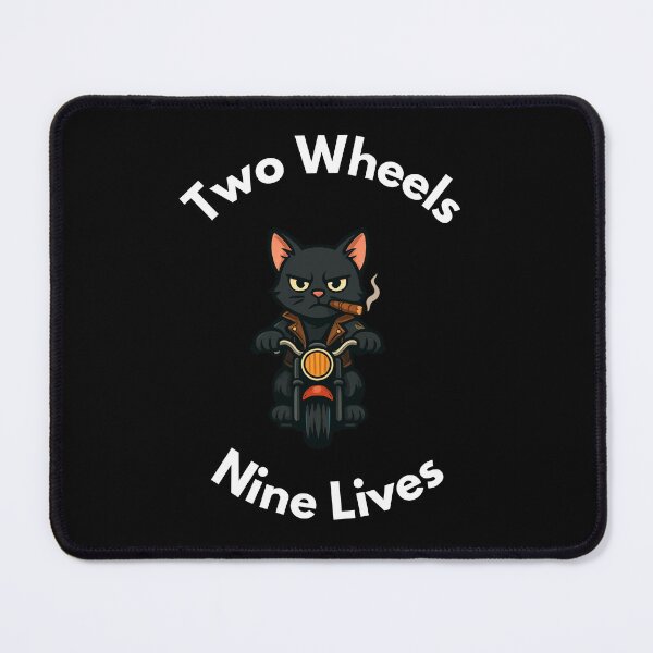Item preview, Two Wheels – Nine Lives White designed and sold by Biken_Official.