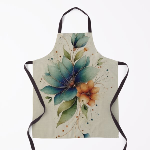 Item preview, Teal and Orange Floral Harmony designed and sold by bloorose.