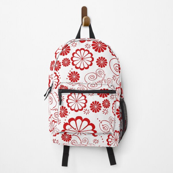Item preview, Red and White Dot Butterfly Floral Seamless Repeat designed and sold by Sharon Schwalbe.