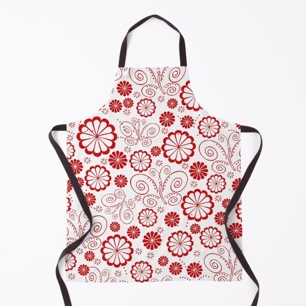 Item preview, Red and White Dot Butterfly Floral Seamless Repeat designed and sold by Sharon Schwalbe.