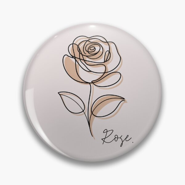 Aperçu de l'œuvre Rose moderne – Fleur abstraite au trait créée et vendue par MD2Graphics.