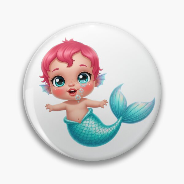 Item preview, Baby Mermaid | Adorably Magical Ocean-Inspired Graphic designed and sold by Tw1nsAIArt.