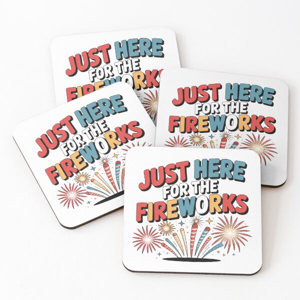 Item preview, Just Here for the Fireworks Graphic Tee, July 4th BBQ Sticker  designed and sold by podlook.