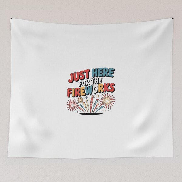 Item preview, Just Here for the Fireworks Graphic Tee, July 4th BBQ Sticker  designed and sold by podlook.