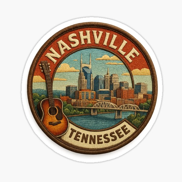 Artikel-Vorschau von Nashville, Tennessee – Music City Skyline, designt und verkauft von Girih.