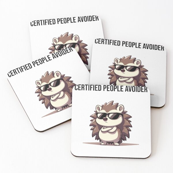 Item preview, Official Introvert Avoidance Club with Sassy Cartoon Hedgehog – Funny Introvert Gift designed and sold by Confuzz1ed.