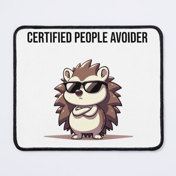 Item preview, Official Introvert Avoidance Club with Sassy Cartoon Hedgehog – Funny Introvert Gift designed and sold by Confuzz1ed.