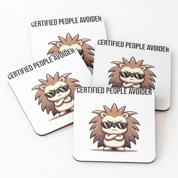 Item preview, The Ultimate People Avoider with Cool Grumpy Cartoon Hedgehog – Funny Introvert Gift designed and sold by Confuzz1ed.