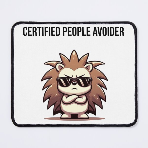 Item preview, The Ultimate People Avoider with Cool Grumpy Cartoon Hedgehog – Funny Introvert Gift designed and sold by Confuzz1ed.