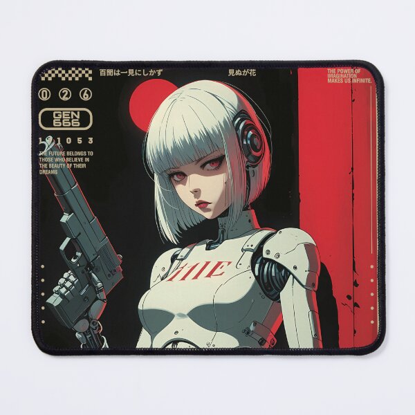 Item preview, Cyborg Girl with Gun 2 designed and sold by BOZGO.