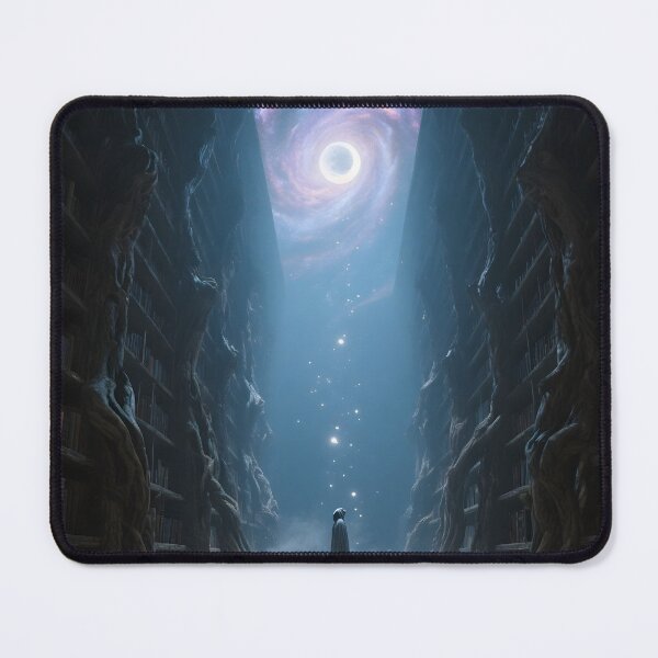 Item preview, The Cosmic Library Celestial Fantasy Art Print designed and sold by AetherLightArt.