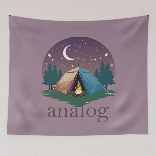 Item preview, Analog - camping under the stars designed and sold by ScribbL-ScrabbL.