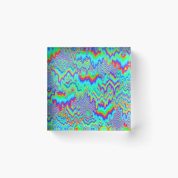 Item preview, Psychedelic Melting Rainbow Teal Rave Design Festival Flag Pattern designed and sold by FestDrip.