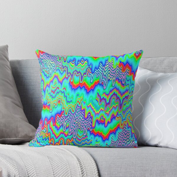 Item preview, Psychedelic Melting Rainbow Teal Rave Design Festival Flag Pattern designed and sold by FestDrip.