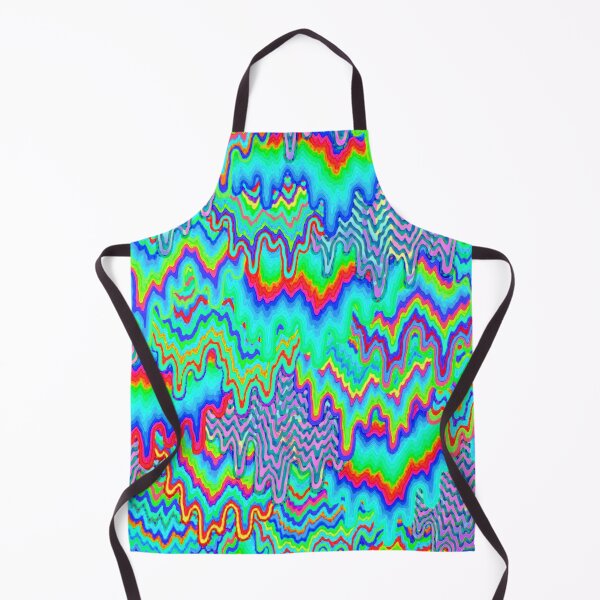 Item preview, Psychedelic Melting Rainbow Teal Rave Design Festival Flag Pattern designed and sold by FestDrip.