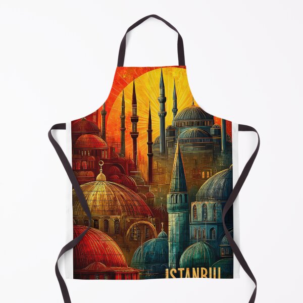Item preview, Travel poster of  Istanbul Skyline at Sunset with Domes designed and sold by Artessie.