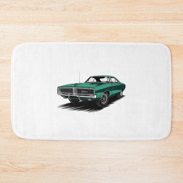 Artikelvorschau, Grünes klassisches Muscle-Car | Vintage amerikanische V8 Retro Auto Art entworfen und verkauft von Optrix Studio .
