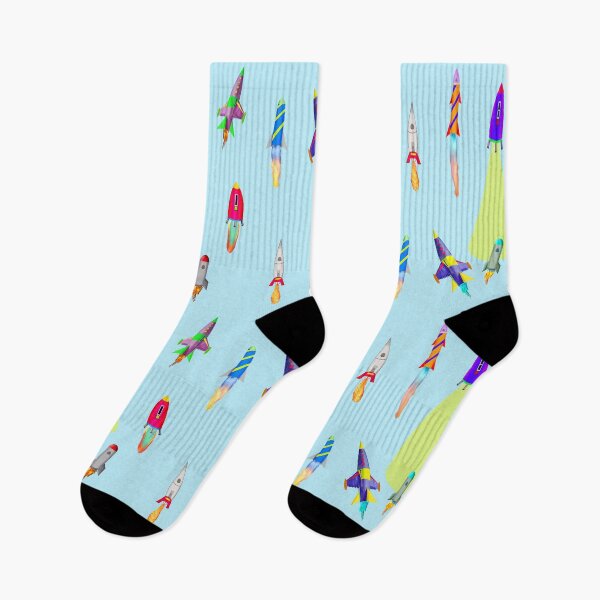 Item preview, Space Rockets on Blue designed and sold by TerenceLacey.