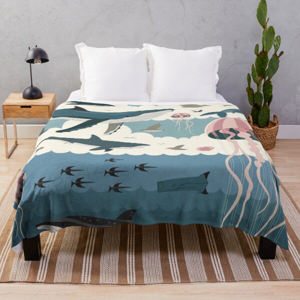 Item preview, Ocean Dreamscape - Whales, Sharks & Jellyfish Sticker designed and sold by Arthoughts.