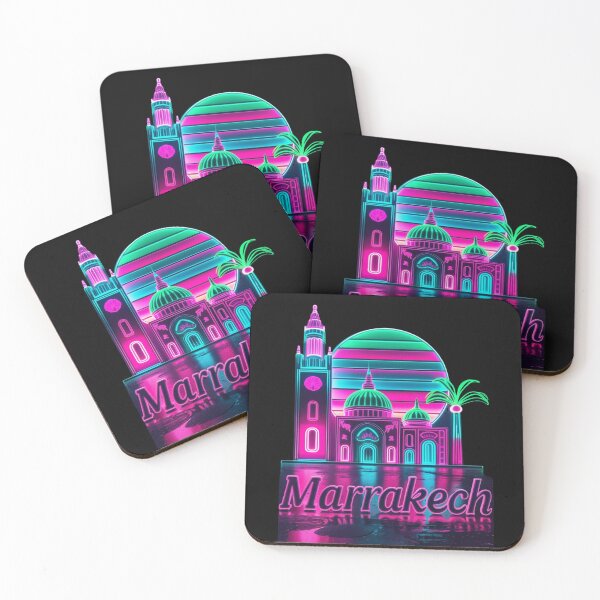 Item preview, Marrakech Neon Skyline Collection: Futuristic City Lights designed and sold by Design_Your_Day.