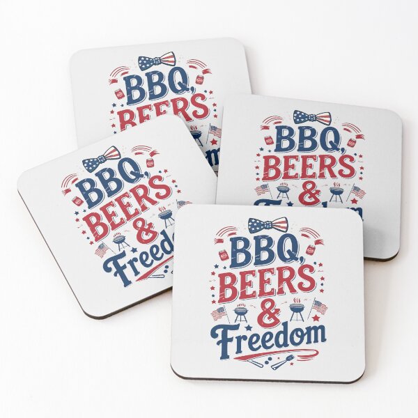 Item preview, BBQ, Beers & Freedom – Retro 4th of July Vibes designed and sold by trendparrot.