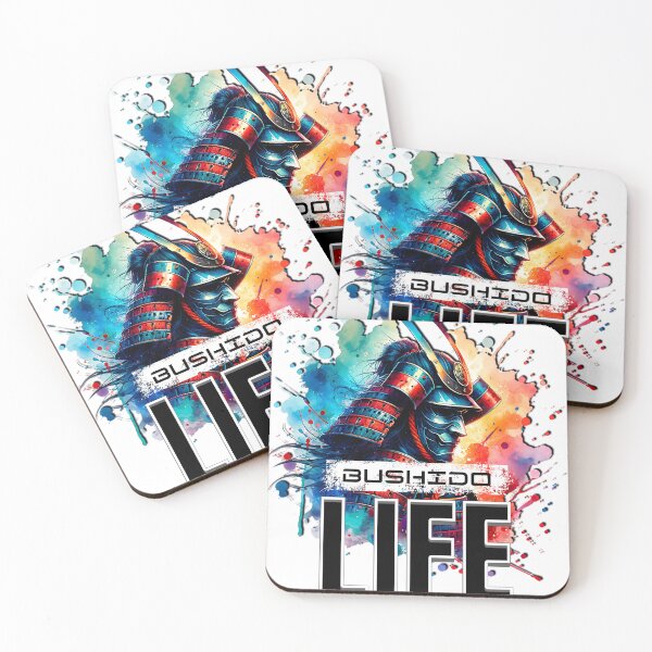 Item preview, Watercolor Bushido Life Way of the Warrior Samurai Artwork designed and sold by VueArts.