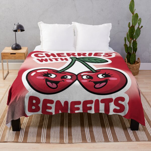 Item preview, Cherries with Benefits - Funny Cute Fruit Sticker designed and sold by Arthoughts.