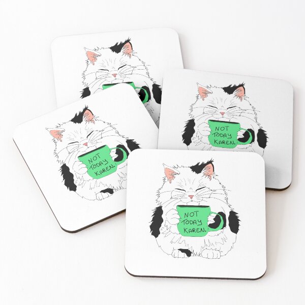 Item preview, Print of Cute cat with his coffee designed and sold by JoToteTales.