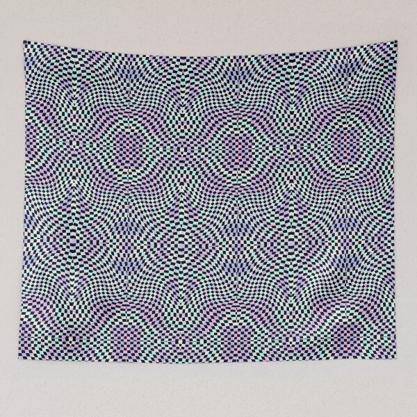 Item preview, Holographic Optical Illusion Check Pattern designed and sold by FestDrip.