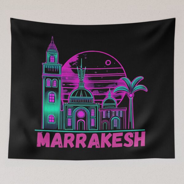 Item preview, Marrakesh Neon Skyline Collection: Futuristic City Lights designed and sold by Design_Your_Day.