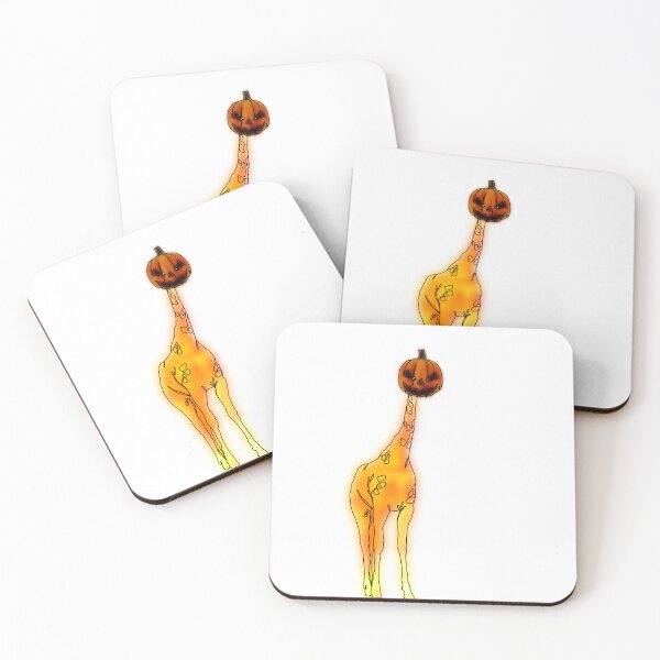 Item preview, Halloween Giraffe with Jack-o’-Lantern Hat – animalzinhats designed and sold by Ashley’sAnimalz.