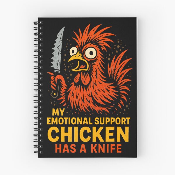Item preview, My Emotional Support Chicken Has a Knife – Unhinged Poultry  designed and sold by Altered Array, LLC.