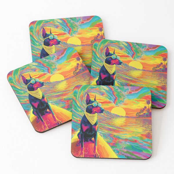 Item preview, Psychedelic Surf Doberman designed and sold by Arthoughts.