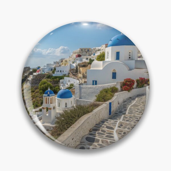 Item preview, Whitewashed Hillside Village Architecture in Greece  designed and sold by elkuni.