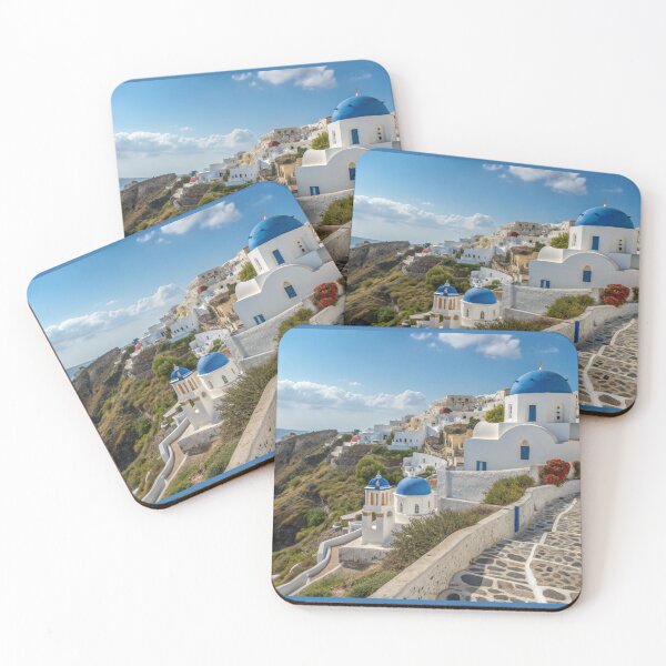 Item preview, Whitewashed Hillside Village Architecture in Greece  designed and sold by elkuni.