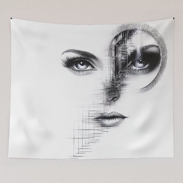 Item preview, Digital Enigma Face designed and sold by bloorose.