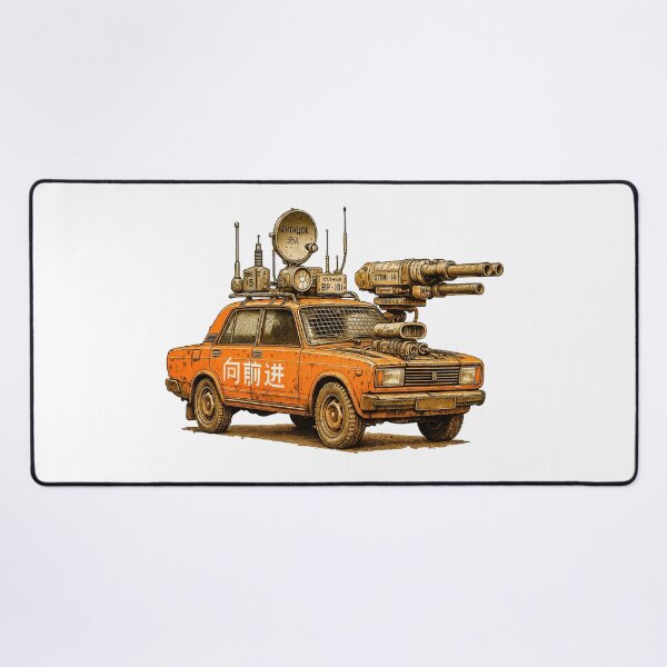 Item preview, Apocalypse Vehicle Rusty War Car Cyberpunk Art - The reds are Coming designed and sold by Michael van der Hoorn.