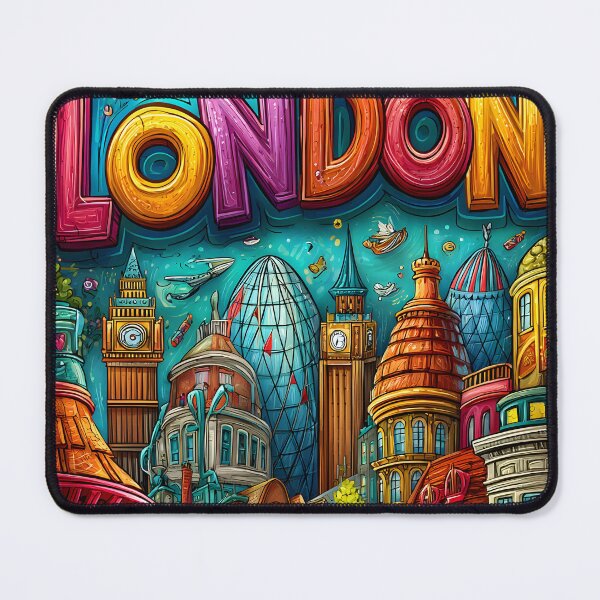 Item preview, Colorful Cartoon Travel Poster of London Sights designed and sold by Artessie.