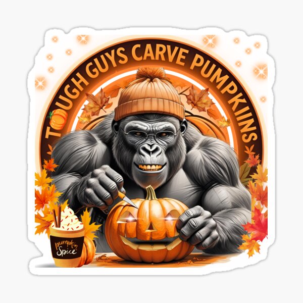 Item preview, Tough Guys Carve Pumpkins designed and sold by ThreadNSnuggle.