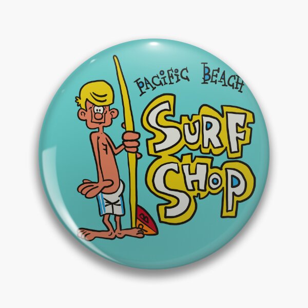 Item preview, Murphy the Surfer - vintage retro sixties Pacific Beach Surf Shop CA. Big Wave rider designed and sold by Kludoman.