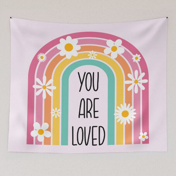 Item preview, You Are Loved Daisy Rainbow  designed and sold by PreciouslyMade8.