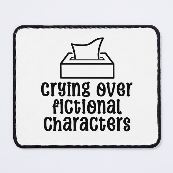 Item preview, Crying Over Fictional Characters Black Book Sticker designed and sold by ThePoisonPen.