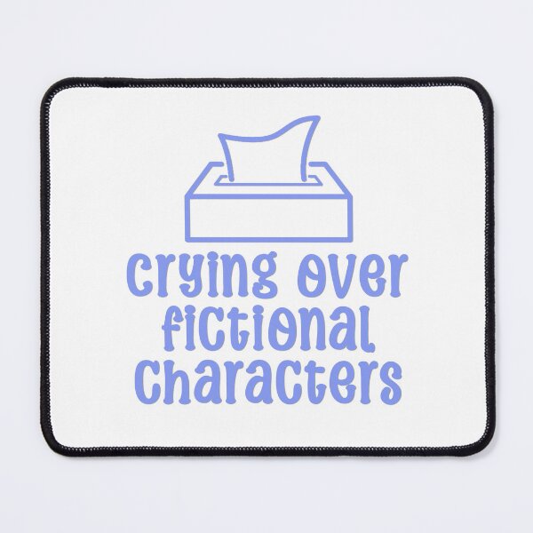 Item preview, Crying Over Fictional Characters Blue Periwinkle Book Sticker designed and sold by ThePoisonPen.